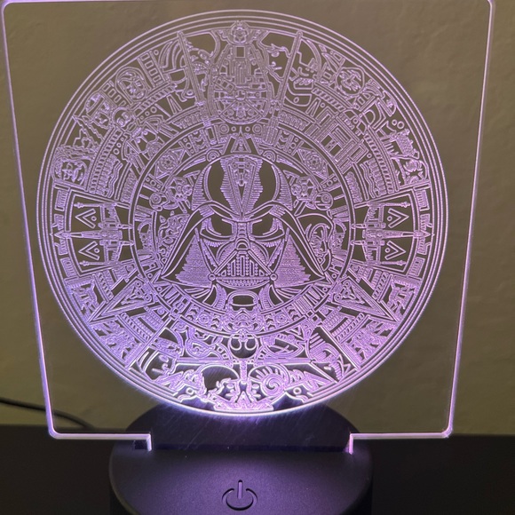 Star Wars Aztec Calendar Style LED Night Light Lamp Colors Changing - Picture 3 of 7